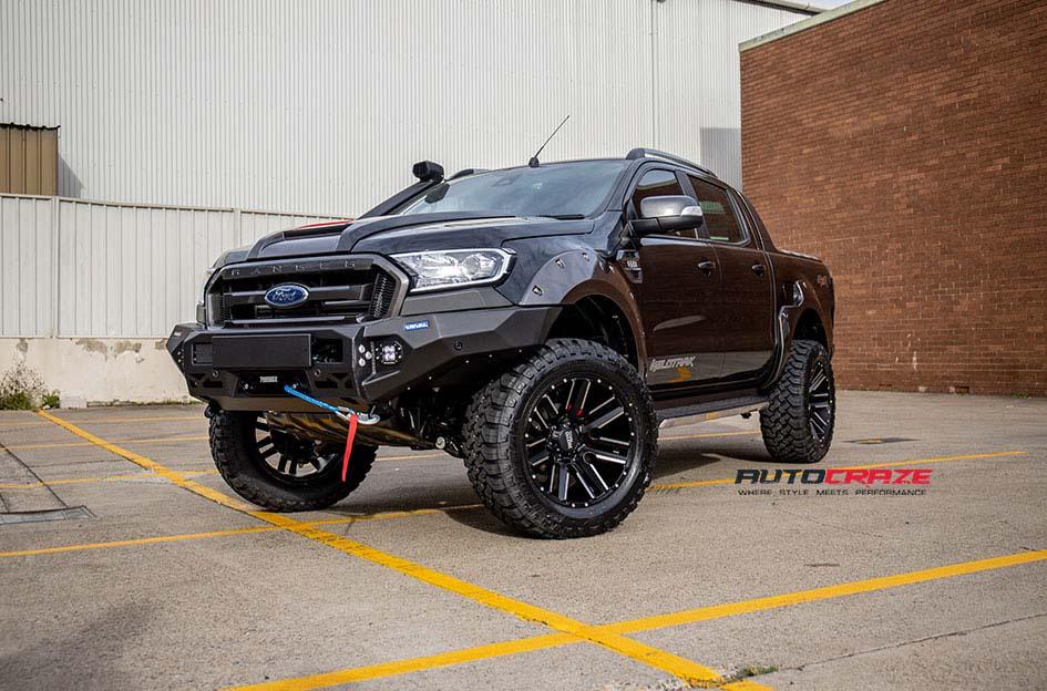 FORD RANGER MO978 RAZOR BLACK SATIN MACHINED